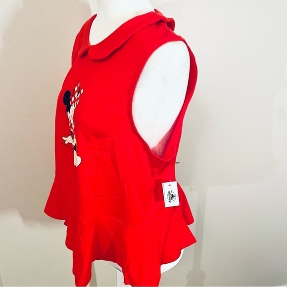 ๐ NEW Disney Minnie Mouse Peplum Tank โ Women's XL ๐100% Cotton - Picture 7 of 12